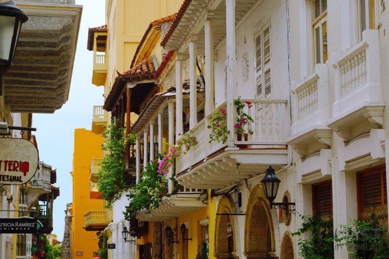 Kolumbien, Cartagena, Typical Balcony, Old Town