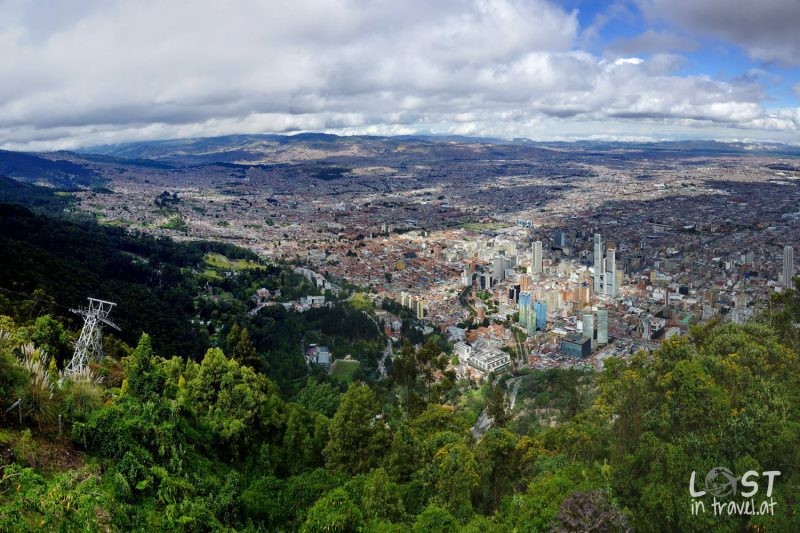 Kolumbien Sehenswürdigkeiten, Bogota View City From Cerro De Monserrat